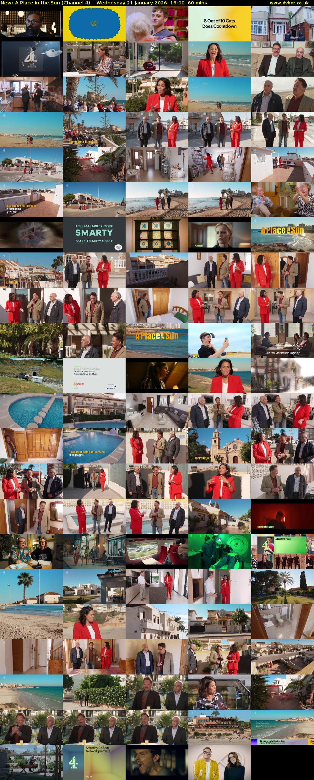 A Place in the Sun (Channel 4) Wednesday 21 January 2026 18:00 - 19:00