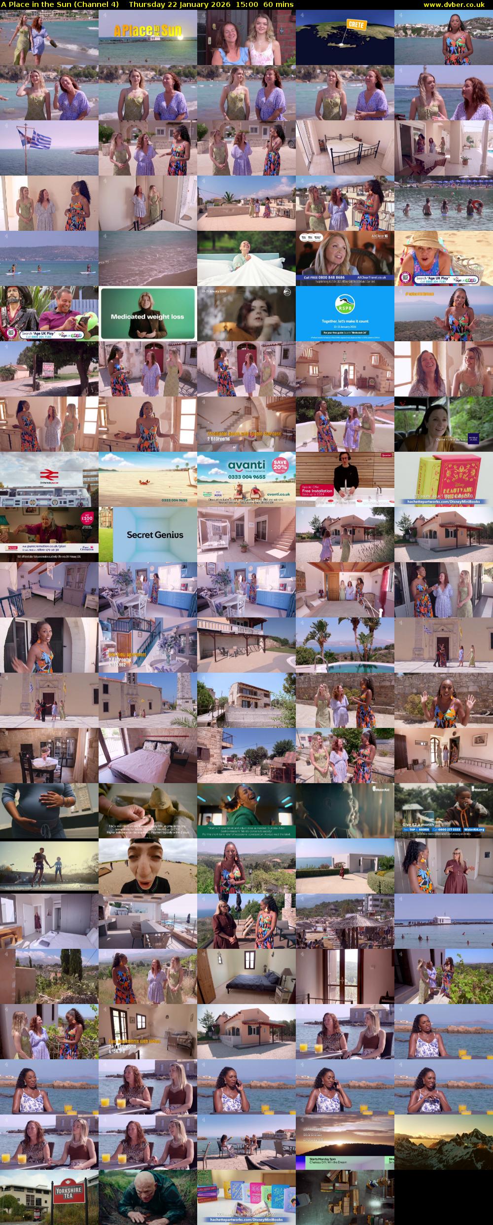 A Place in the Sun (Channel 4) Thursday 22 January 2026 15:00 - 16:00