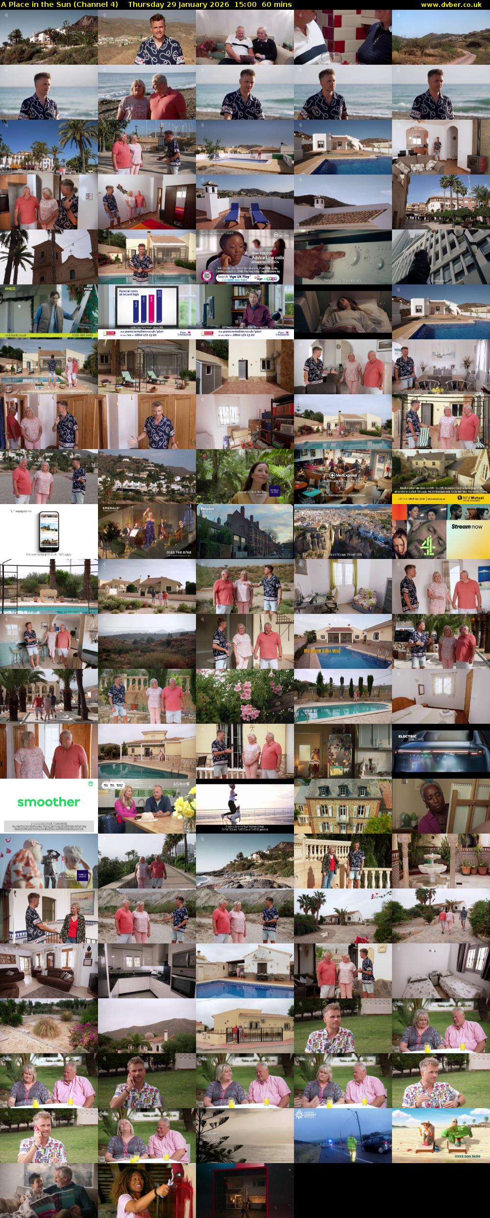 A Place in the Sun (Channel 4) Thursday 29 January 2026 15:00 - 16:00