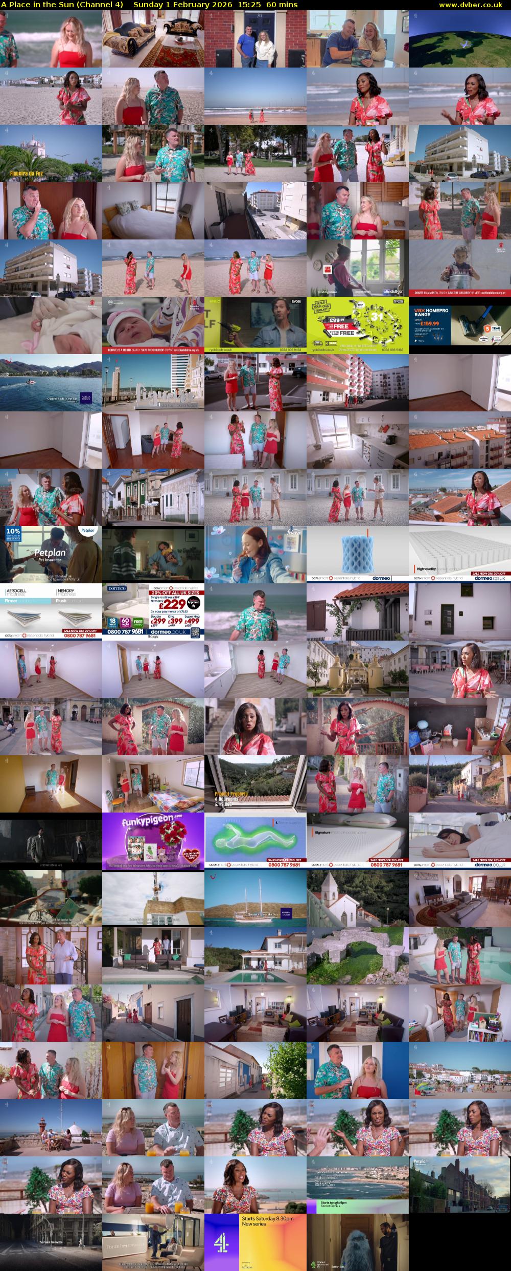 A Place in the Sun (Channel 4) Sunday 1 February 2026 15:25 - 16:25