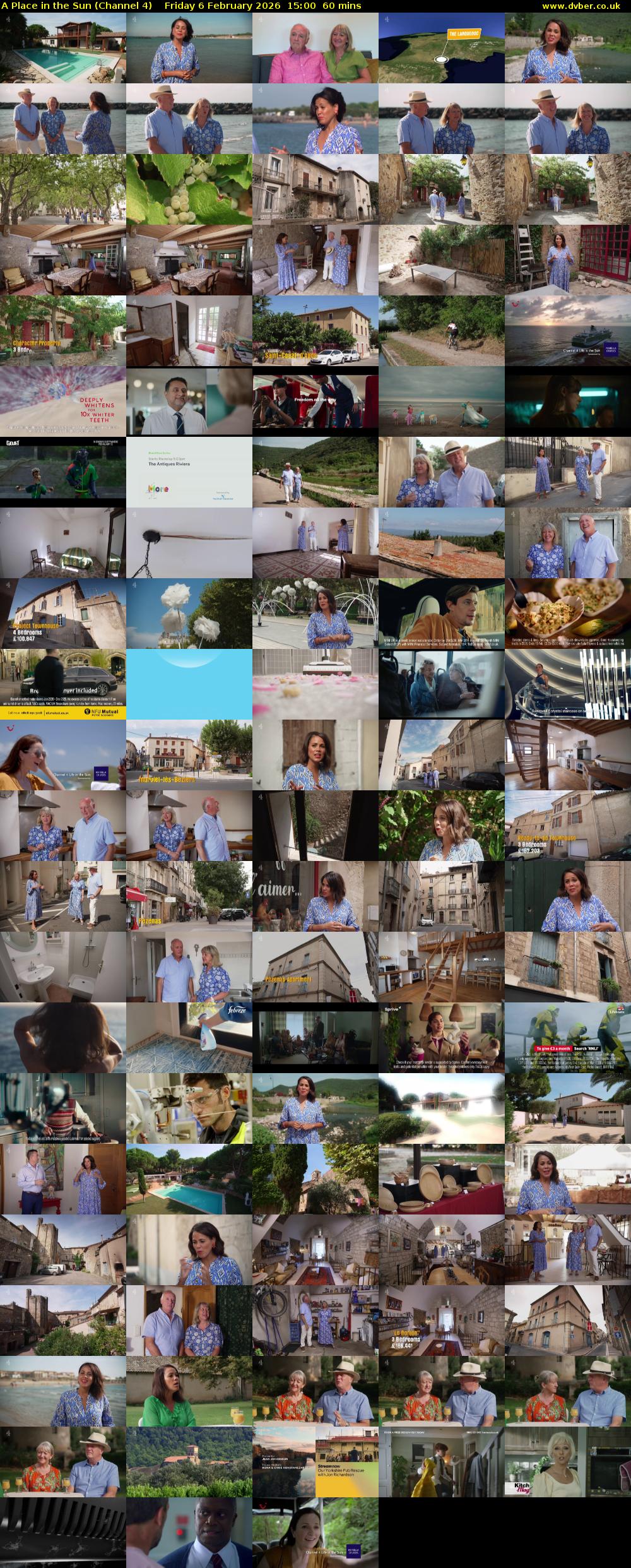 A Place in the Sun (Channel 4) Friday 6 February 2026 15:00 - 16:00