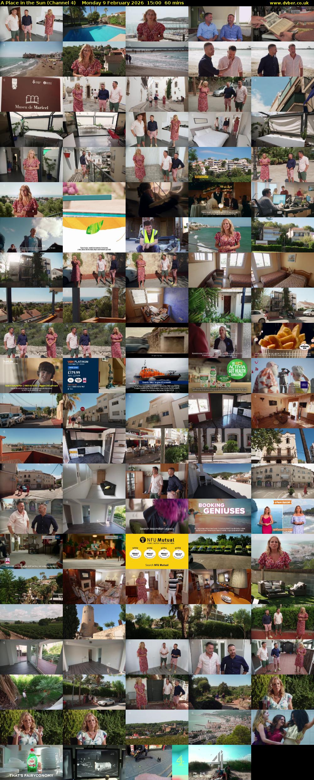 A Place in the Sun (Channel 4) Monday 9 February 2026 15:00 - 16:00