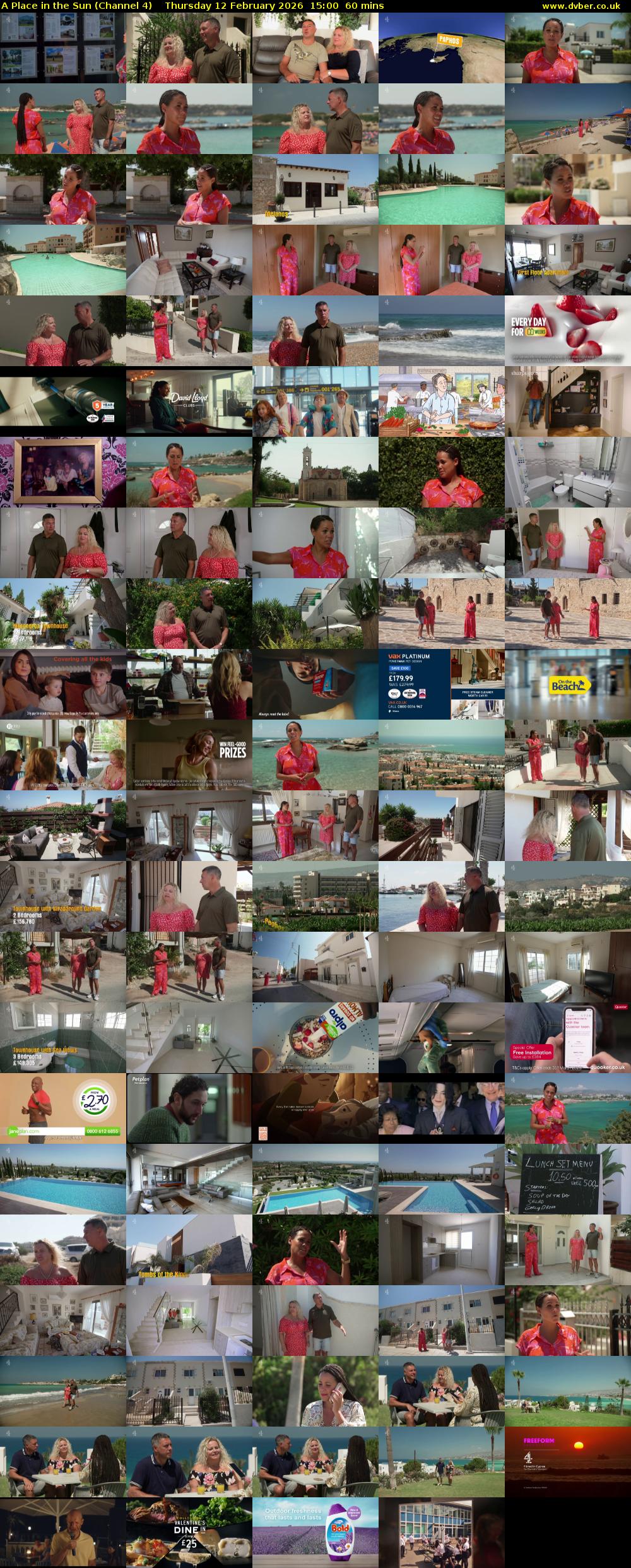 A Place in the Sun (Channel 4) Thursday 12 February 2026 15:00 - 16:00