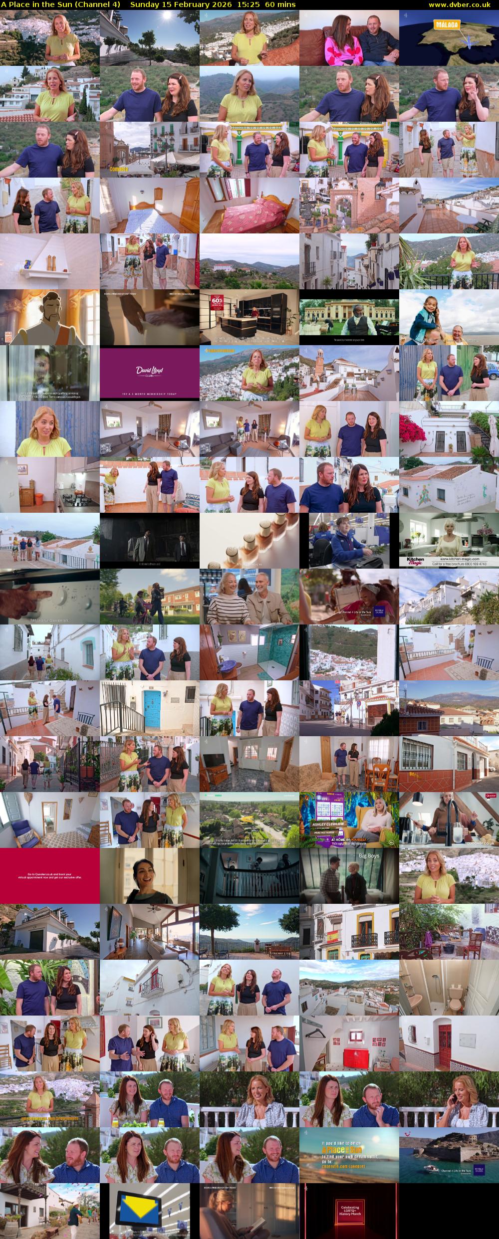 A Place in the Sun (Channel 4) Sunday 15 February 2026 15:25 - 16:25