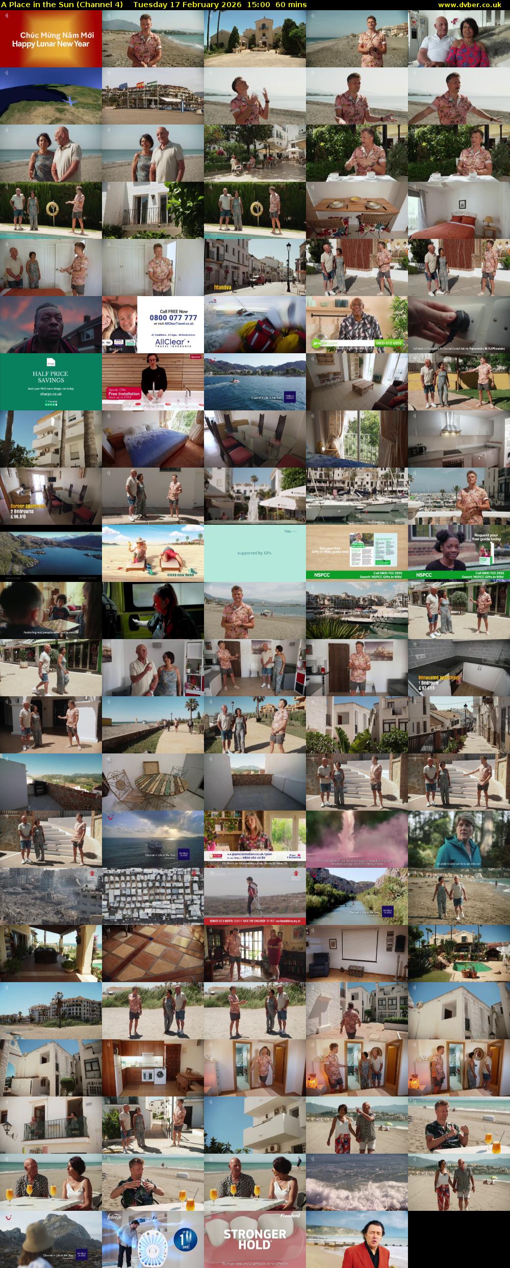 A Place in the Sun (Channel 4) Tuesday 17 February 2026 15:00 - 16:00