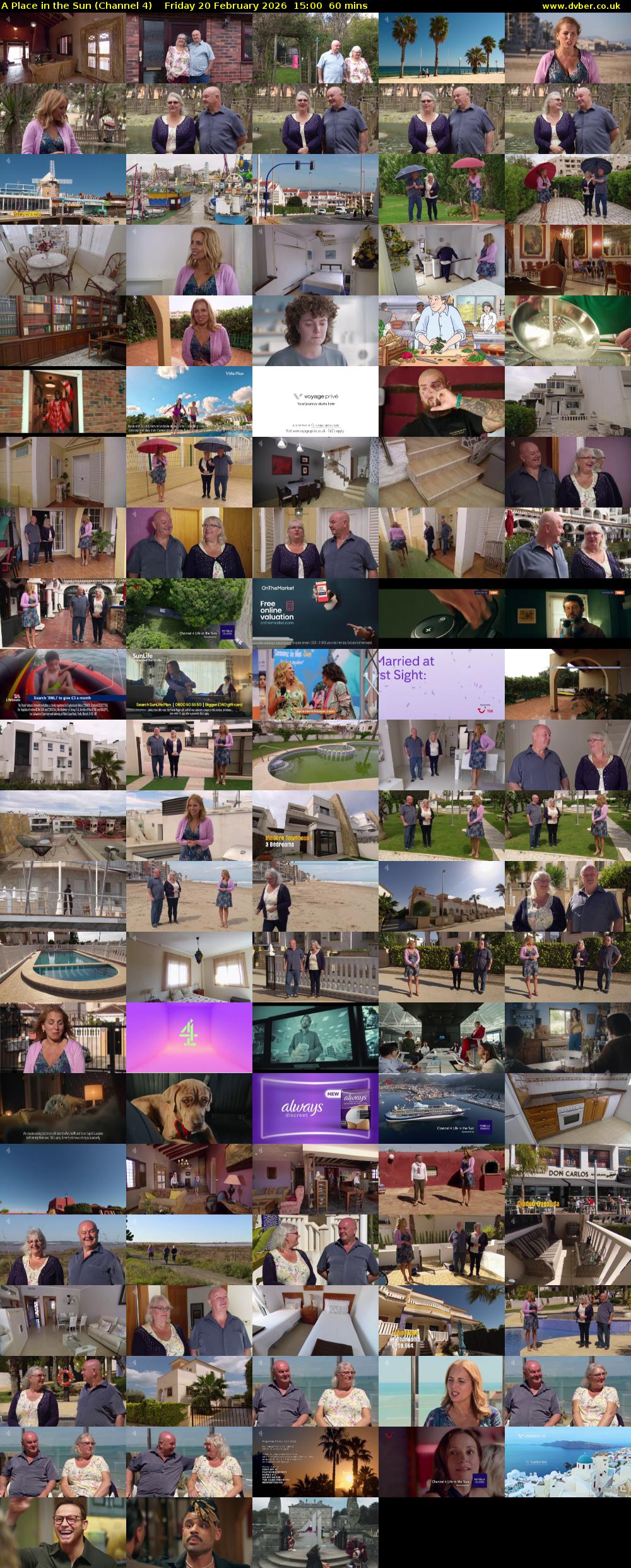 A Place in the Sun (Channel 4) Friday 20 February 2026 15:00 - 16:00