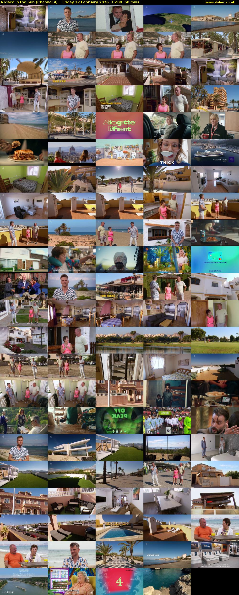 A Place in the Sun (Channel 4) Friday 27 February 2026 15:00 - 16:00