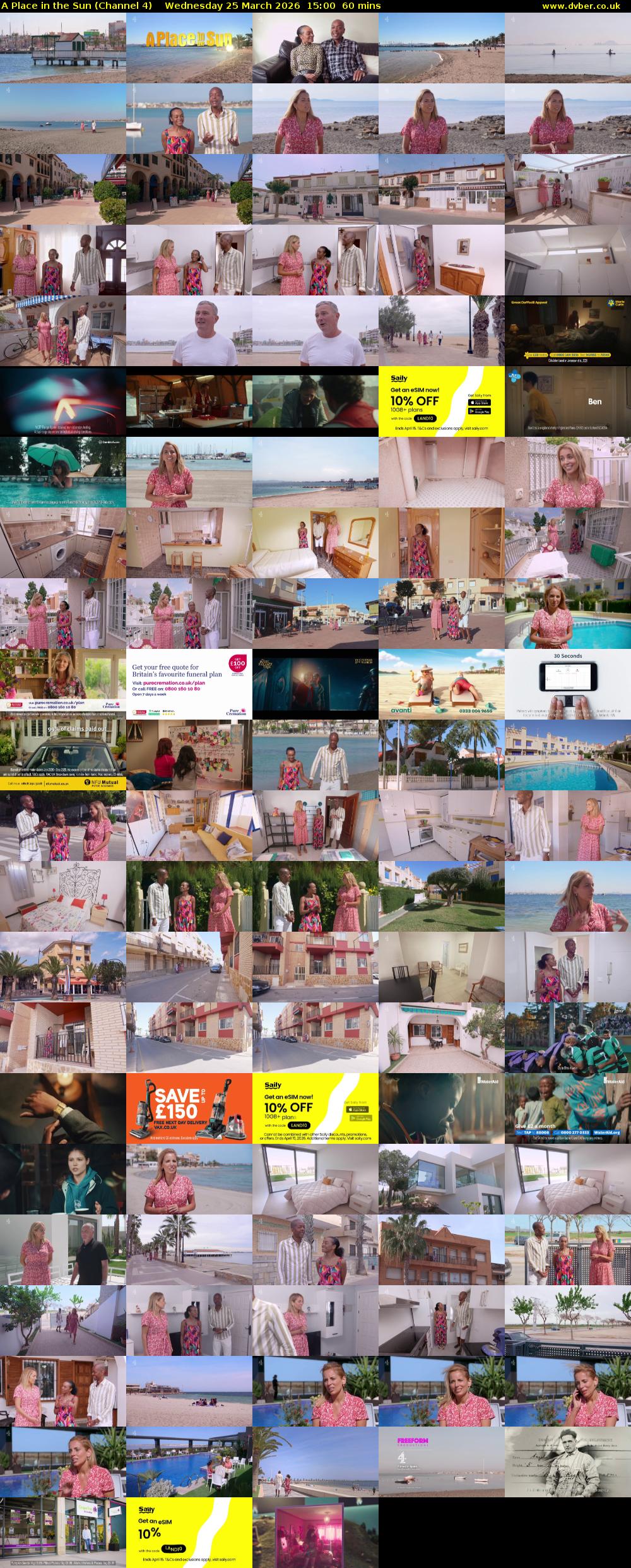 A Place in the Sun (Channel 4) Wednesday 25 March 2026 15:00 - 16:00