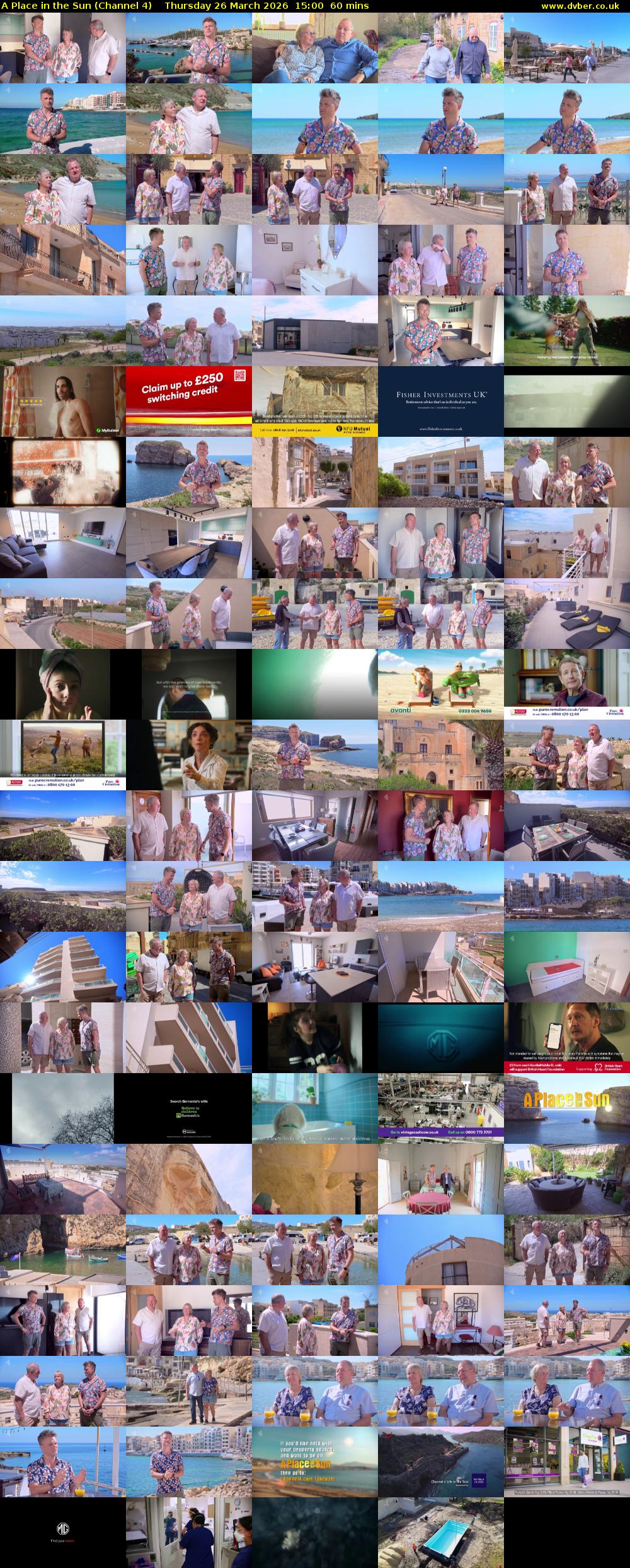 A Place in the Sun (Channel 4) Thursday 26 March 2026 15:00 - 16:00