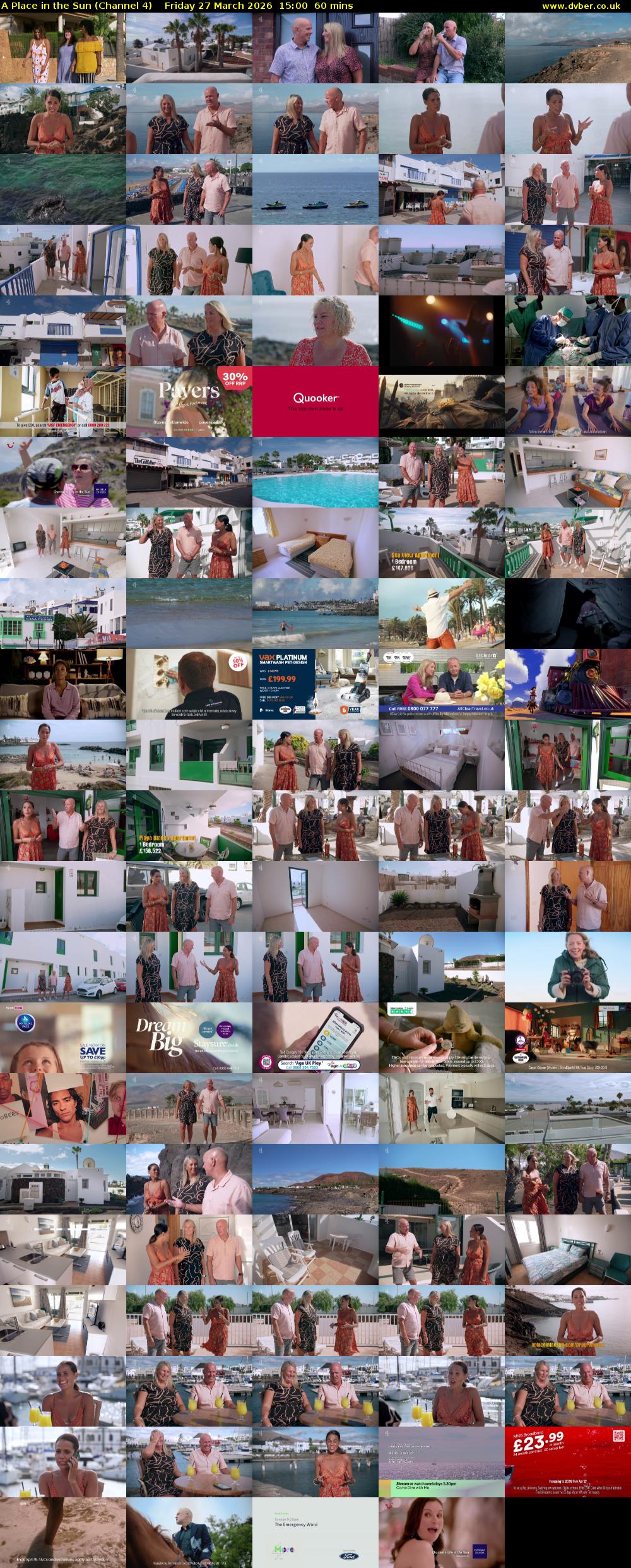 A Place in the Sun (Channel 4) Friday 27 March 2026 15:00 - 16:00