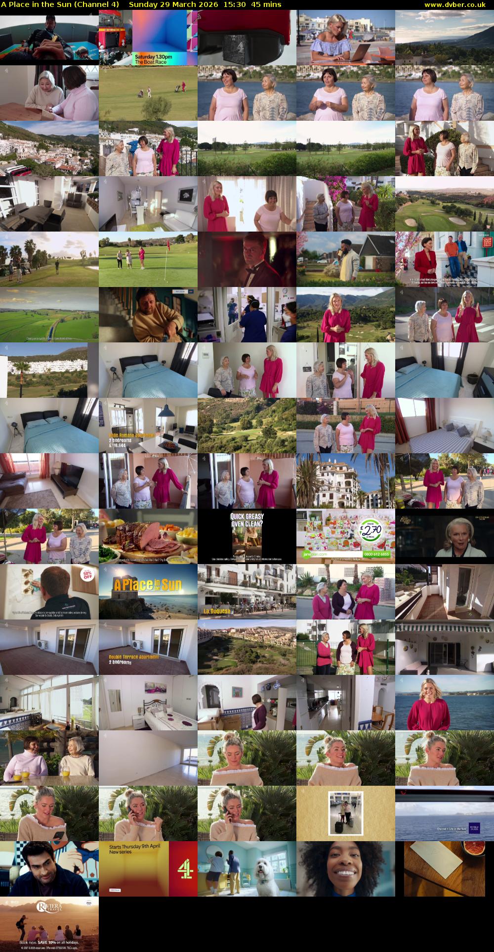 A Place in the Sun (Channel 4) Sunday 29 March 2026 15:30 - 16:15