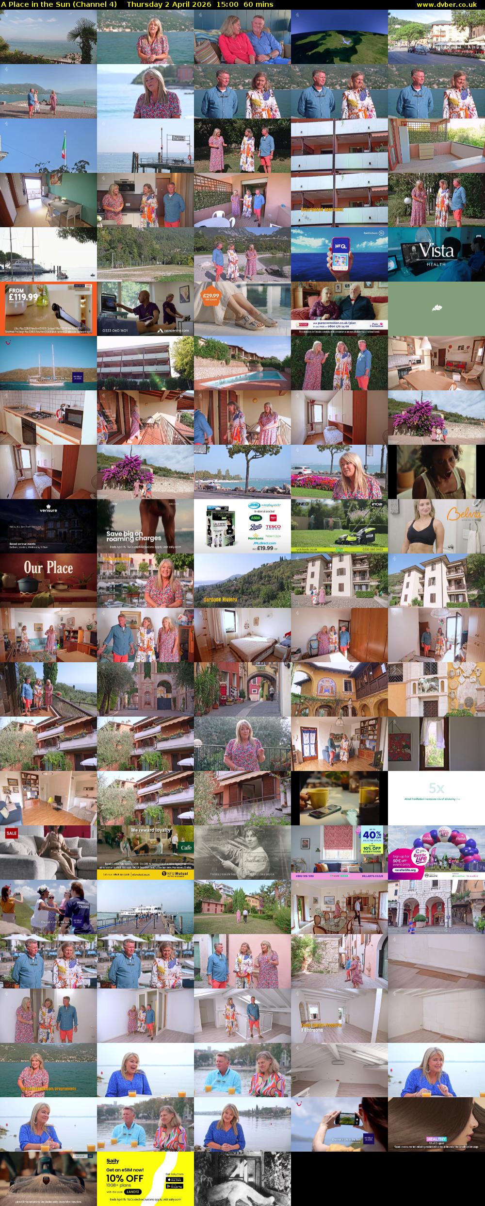 A Place in the Sun (Channel 4) Thursday 2 April 2026 15:00 - 16:00