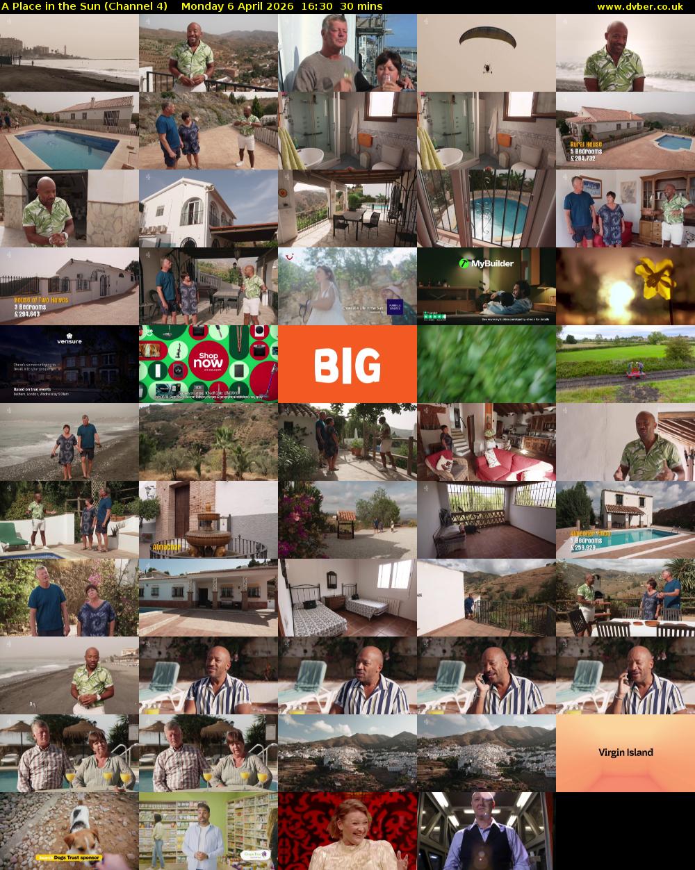 A Place in the Sun (Channel 4) Monday 6 April 2026 16:30 - 17:00