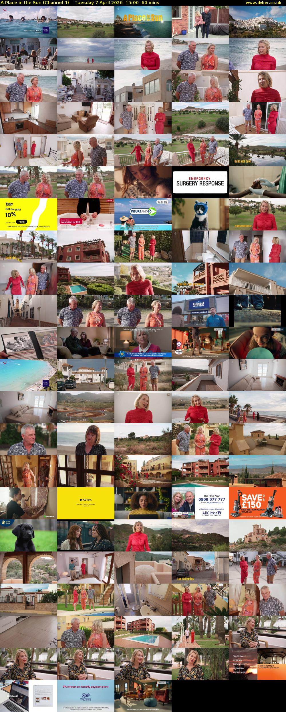 A Place in the Sun (Channel 4) Tuesday 7 April 2026 15:00 - 16:00