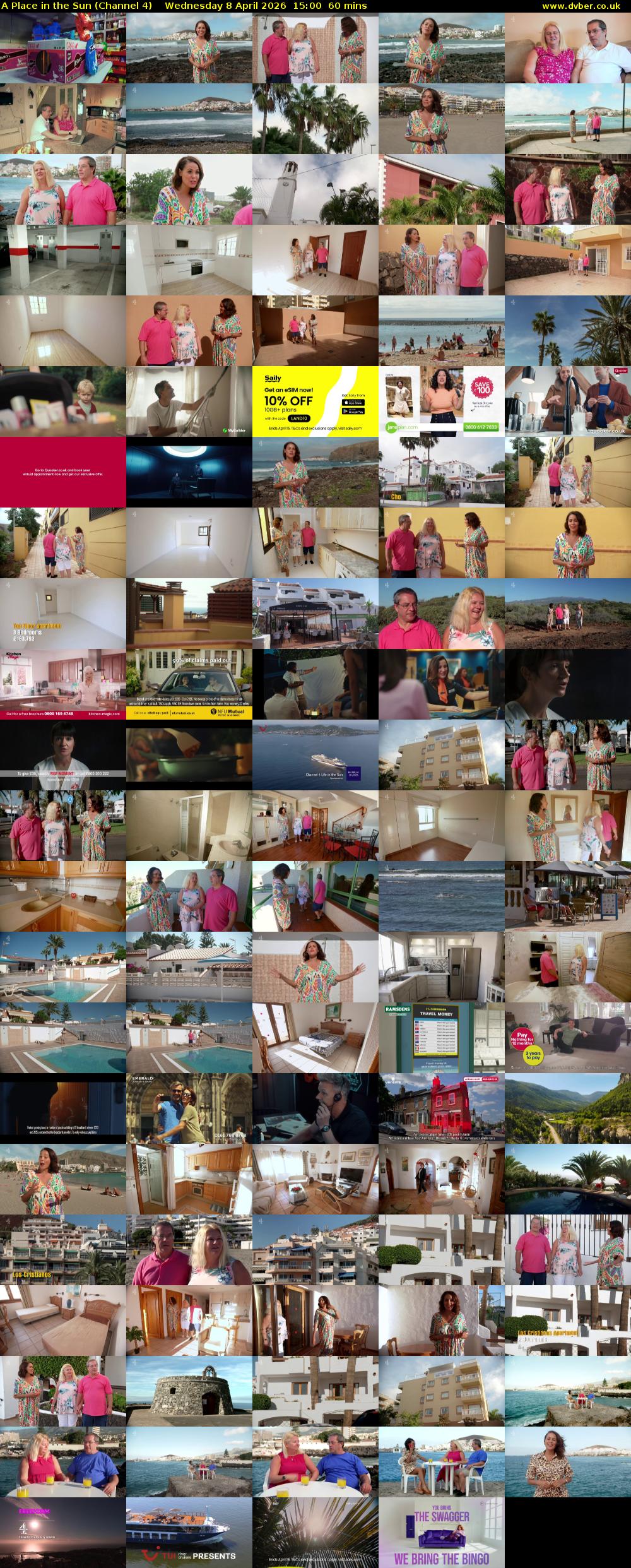 A Place in the Sun (Channel 4) Wednesday 8 April 2026 15:00 - 16:00