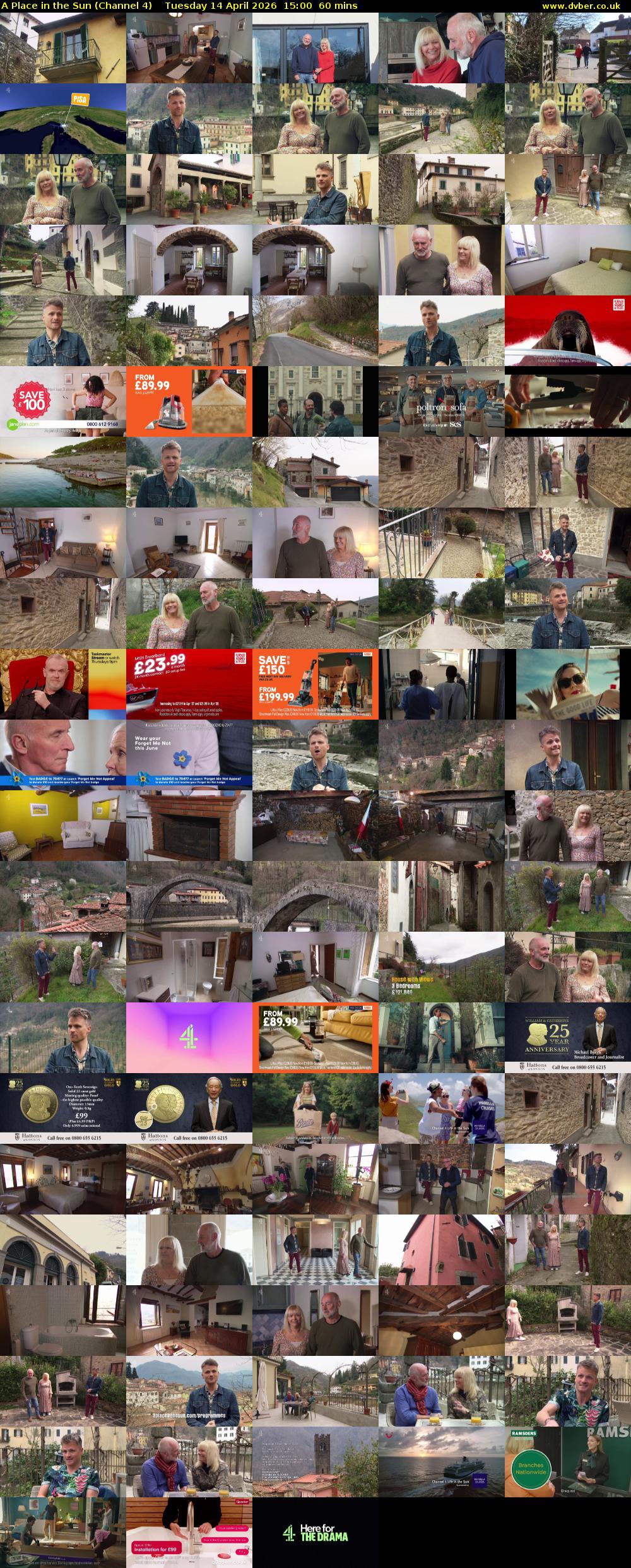 A Place in the Sun (Channel 4) Tuesday 14 April 2026 15:00 - 16:00