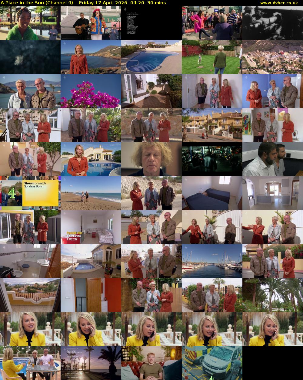 A Place in the Sun (Channel 4) Friday 17 April 2026 04:20 - 04:50