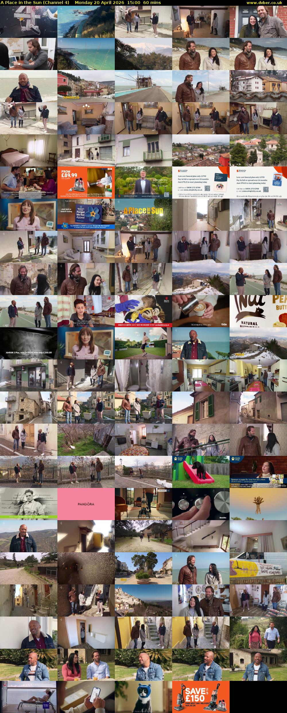 A Place in the Sun (Channel 4) Monday 20 April 2026 15:00 - 16:00