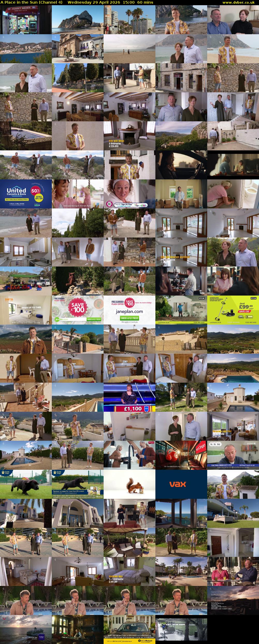 A Place in the Sun (Channel 4) Wednesday 29 April 2026 15:00 - 16:00