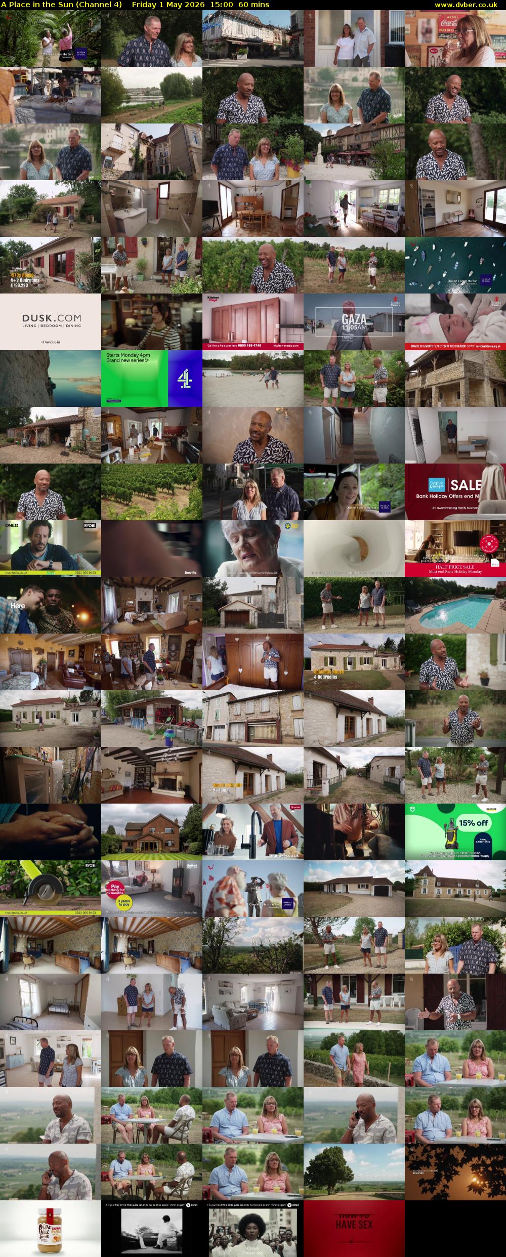 A Place in the Sun (Channel 4) Friday 1 May 2026 15:00 - 16:00