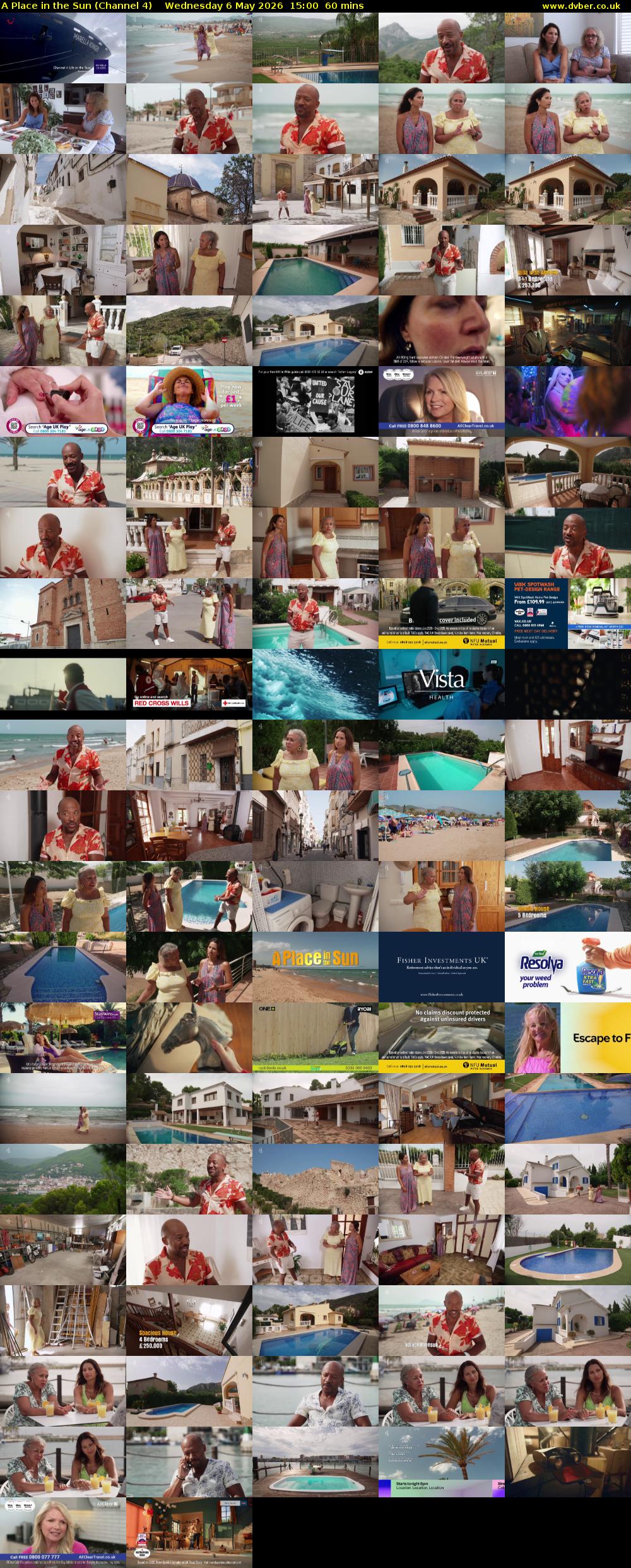 A Place in the Sun (Channel 4) Wednesday 6 May 2026 15:00 - 16:00