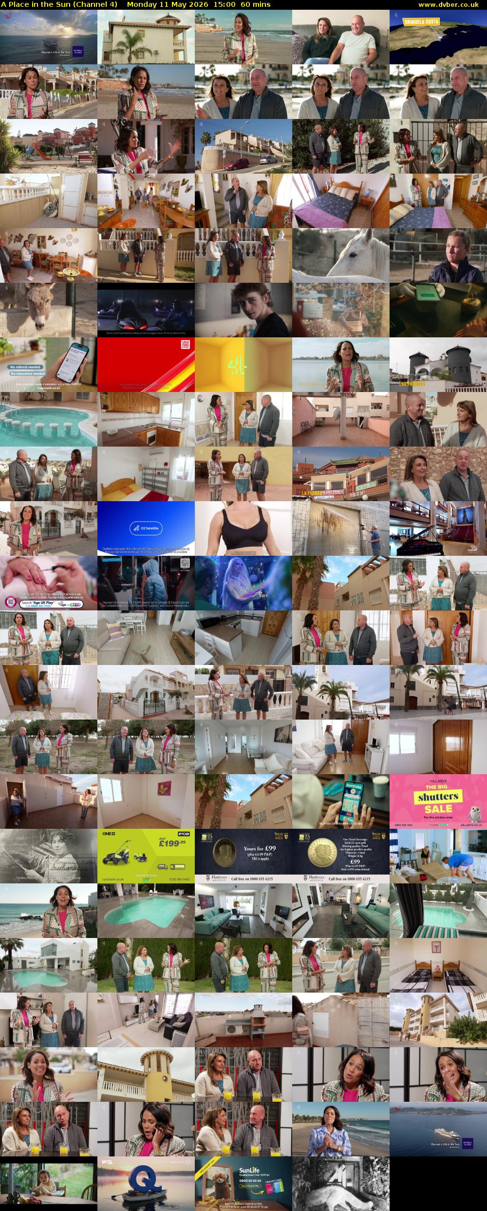 A Place in the Sun (Channel 4) Monday 11 May 2026 15:00 - 16:00