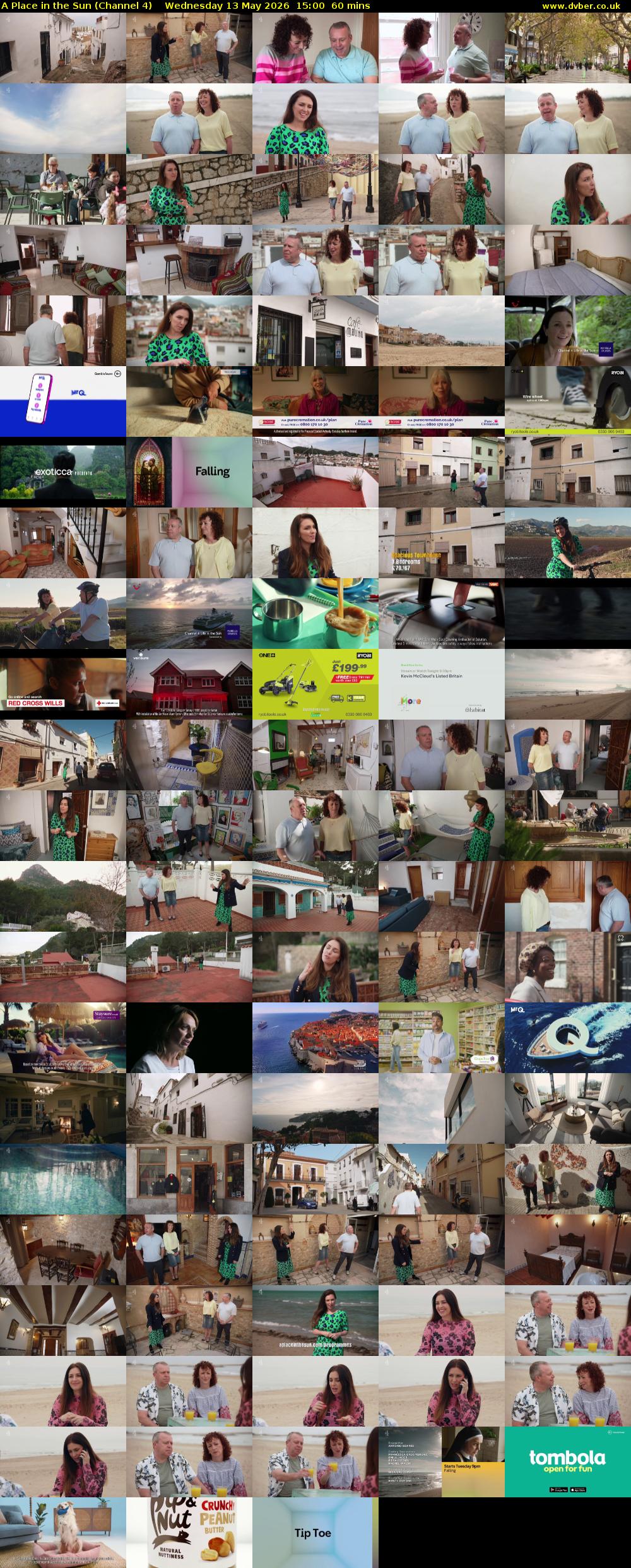 A Place in the Sun (Channel 4) Wednesday 13 May 2026 15:00 - 16:00