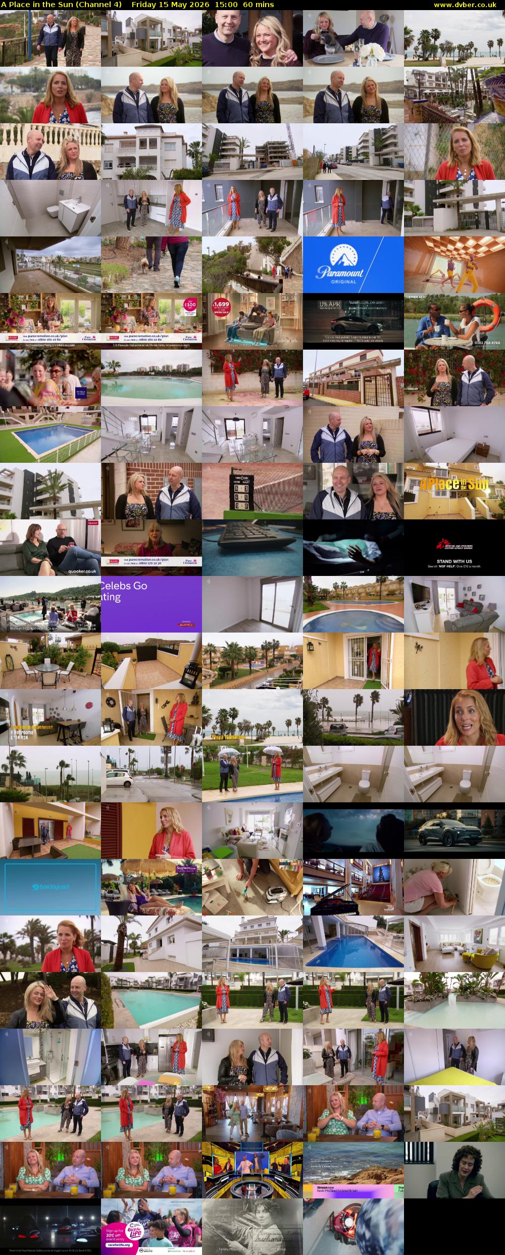 A Place in the Sun (Channel 4) Friday 15 May 2026 15:00 - 16:00