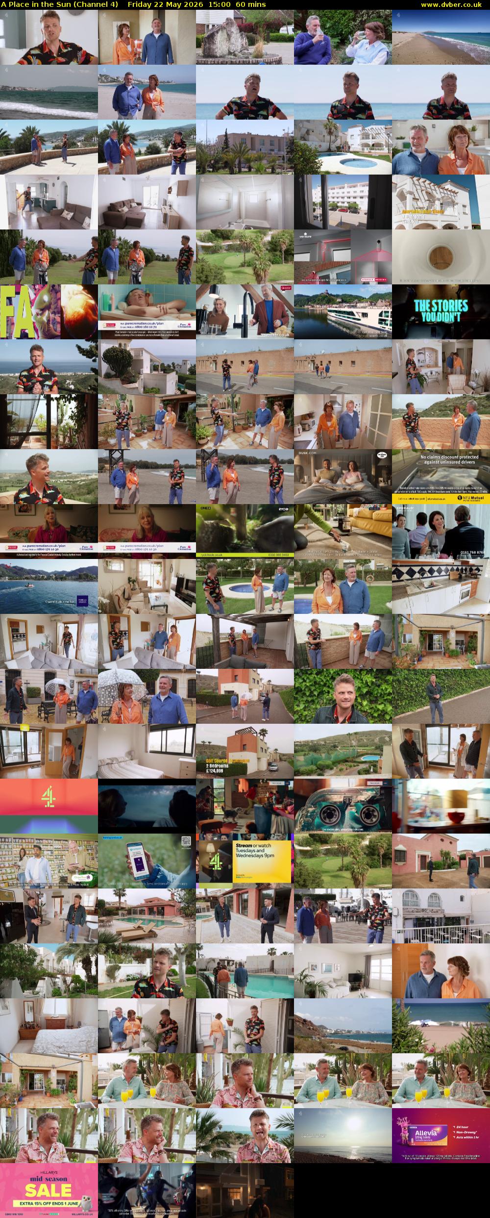 A Place in the Sun (Channel 4) Friday 22 May 2026 15:00 - 16:00