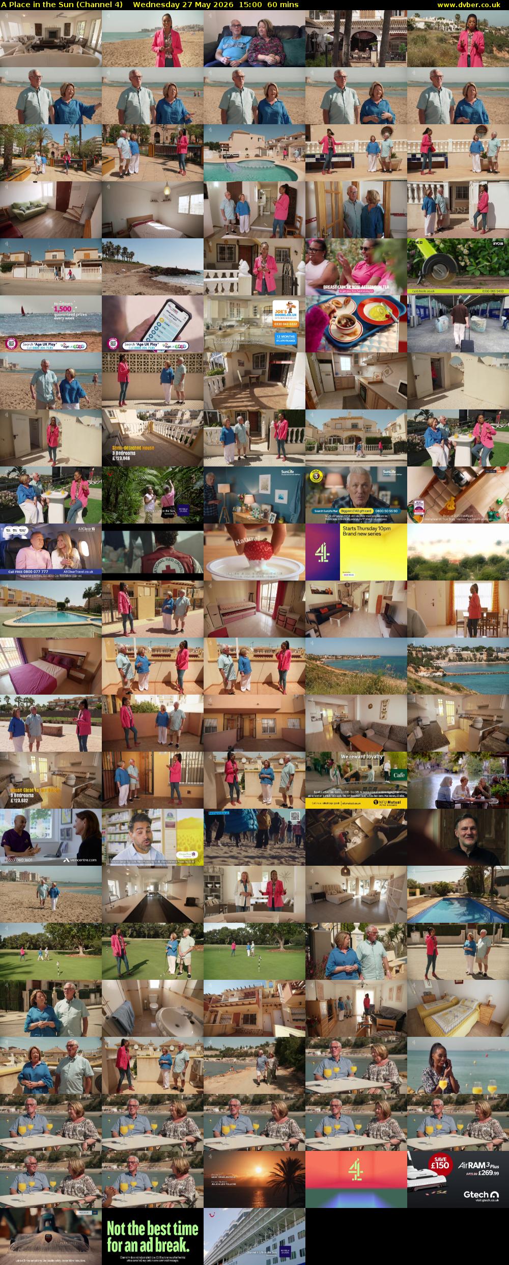 A Place in the Sun (Channel 4) Wednesday 27 May 2026 15:00 - 16:00