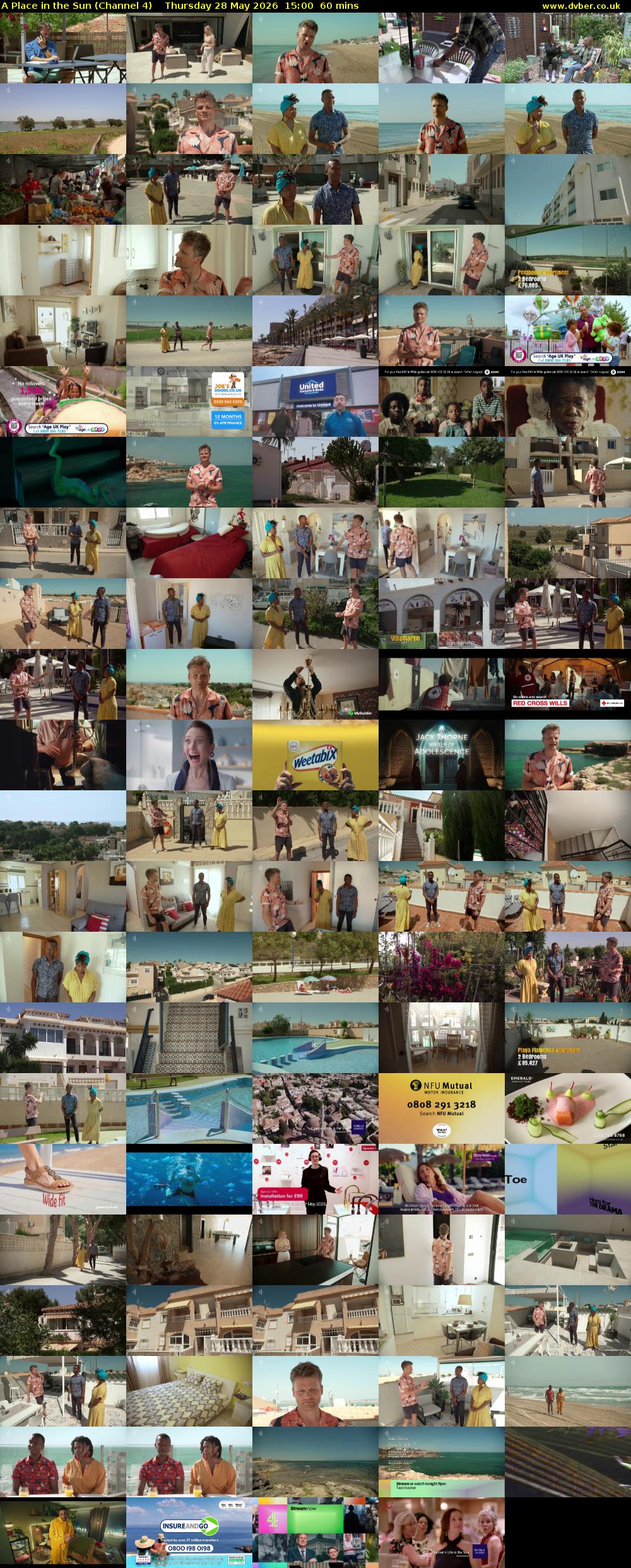 A Place in the Sun (Channel 4) Thursday 28 May 2026 15:00 - 16:00