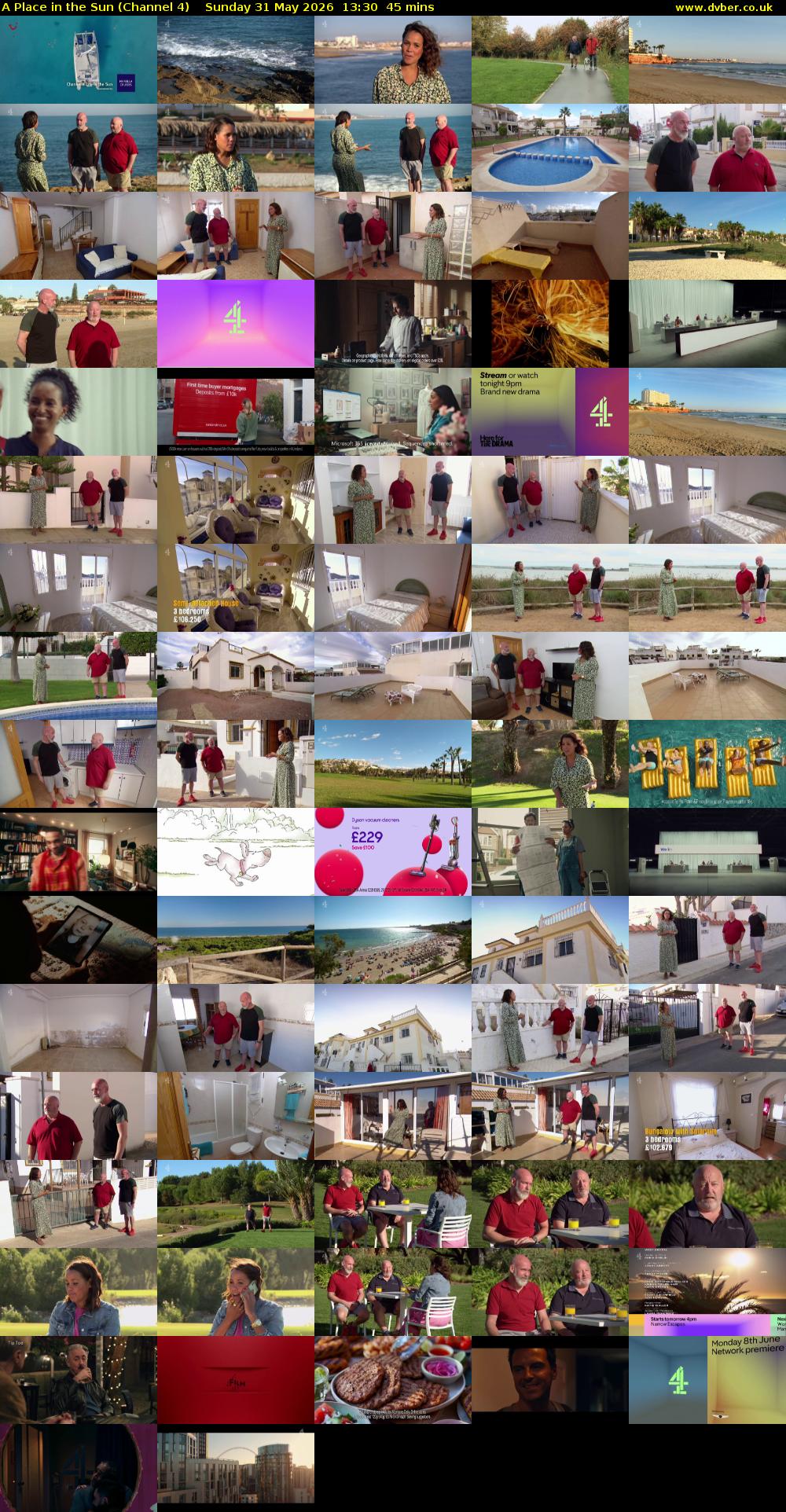 A Place in the Sun (Channel 4) Sunday 31 May 2026 13:30 - 14:15