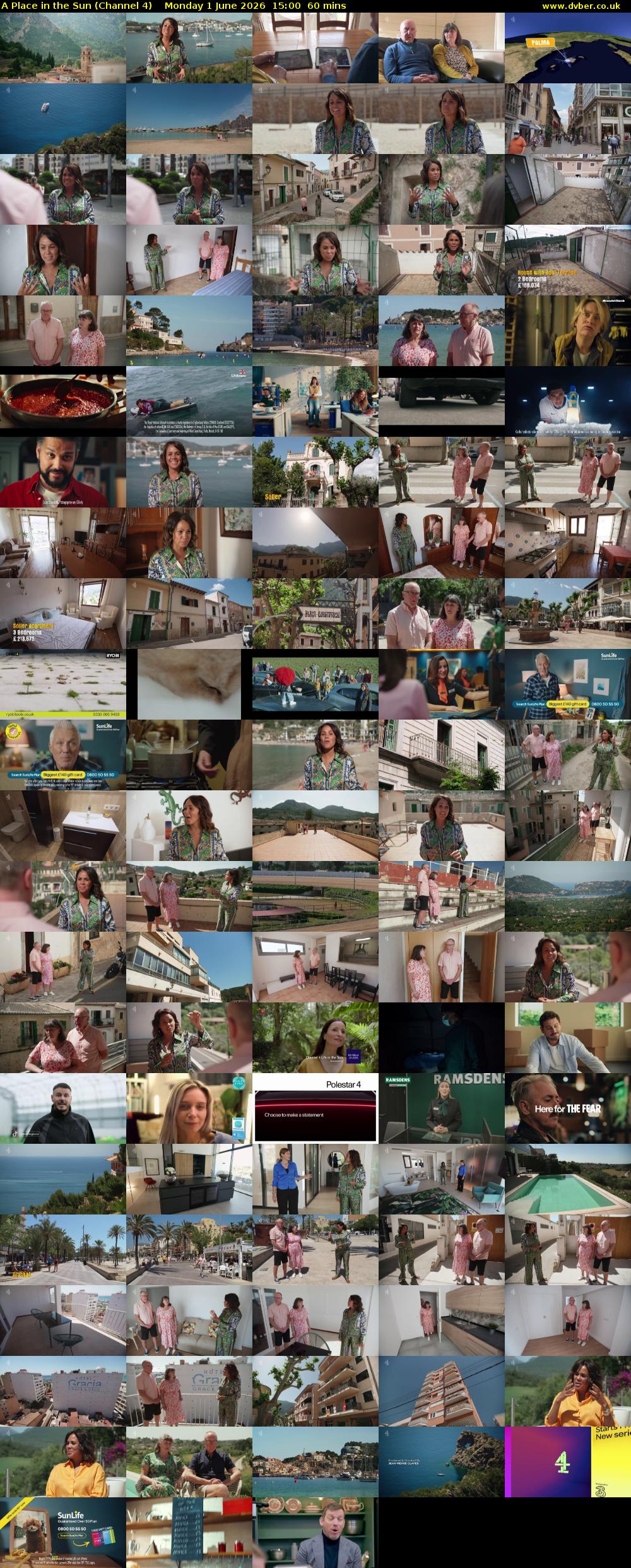 A Place in the Sun (Channel 4) Monday 1 June 2026 15:00 - 16:00