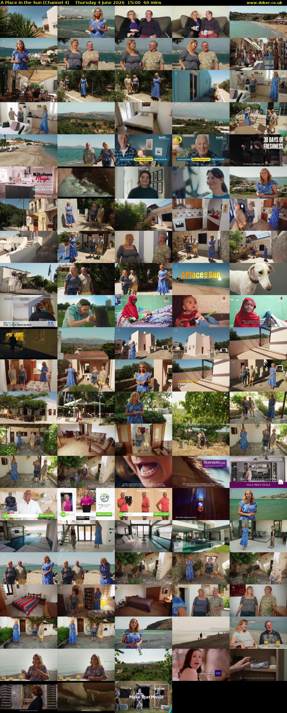 A Place in the Sun (Channel 4) Thursday 4 June 2026 15:00 - 16:00