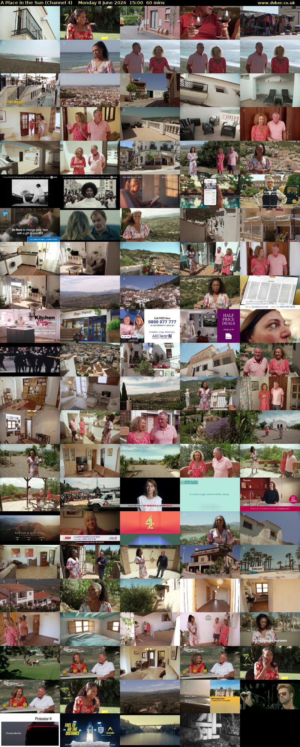 A Place in the Sun (Channel 4) Monday 8 June 2026 15:00 - 16:00