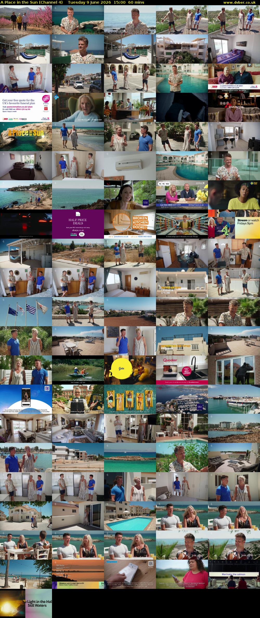 A Place in the Sun (Channel 4) Tuesday 9 June 2026 15:00 - 16:00