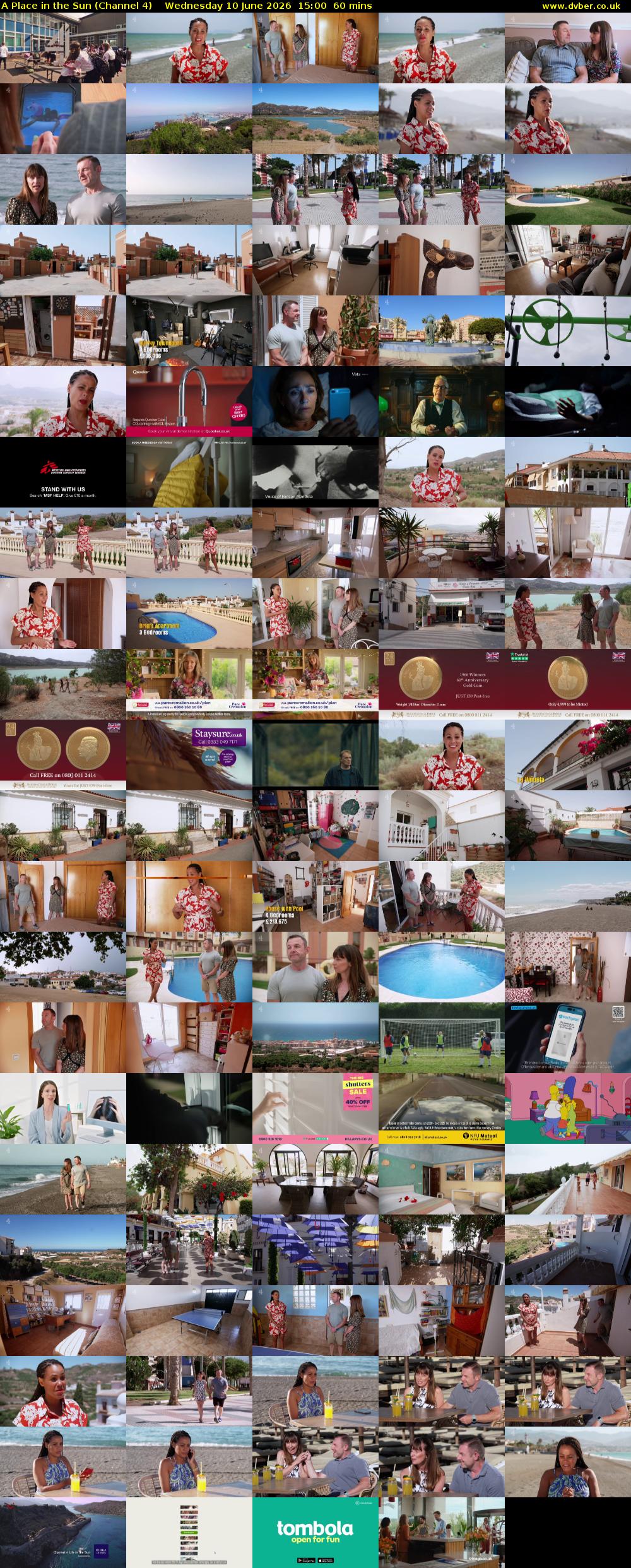 A Place in the Sun (Channel 4) Wednesday 10 June 2026 15:00 - 16:00