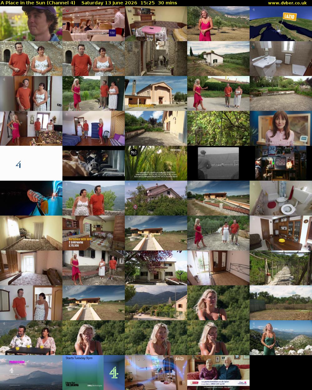A Place in the Sun (Channel 4) Saturday 13 June 2026 15:25 - 15:55
