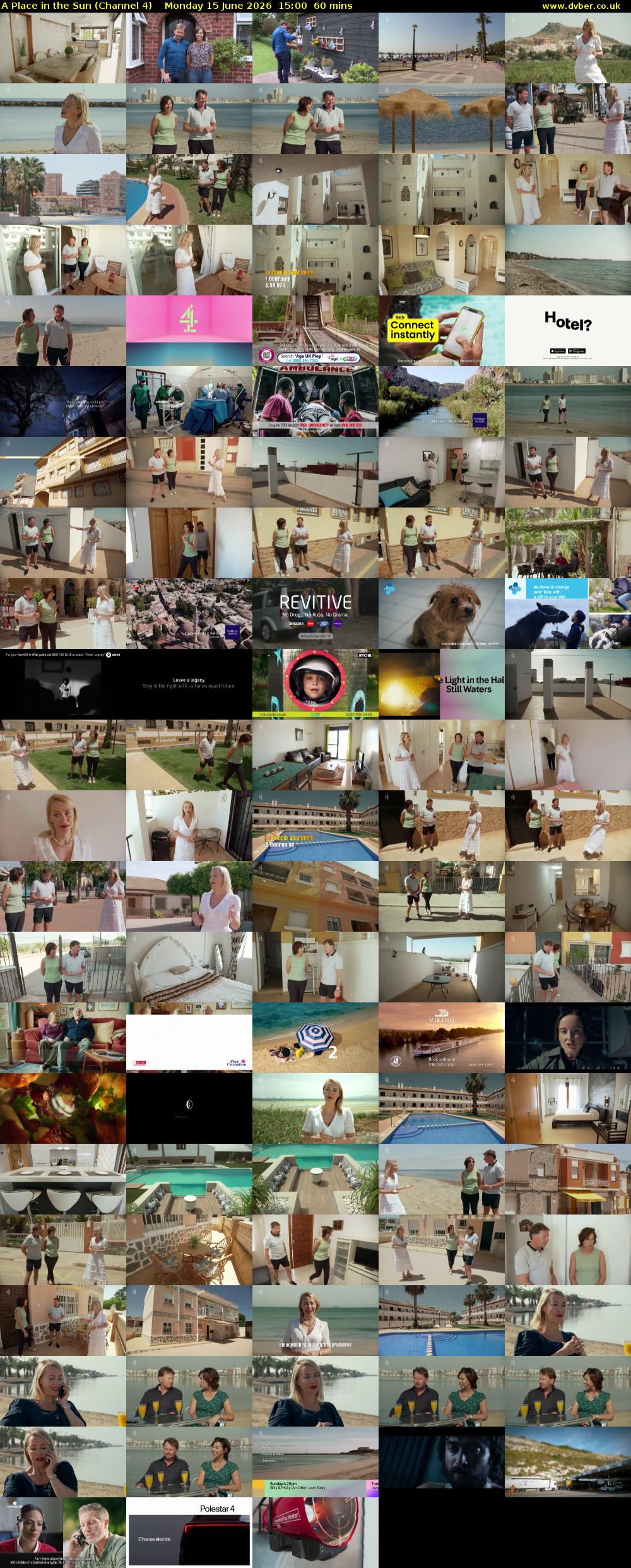 A Place in the Sun (Channel 4) Monday 15 June 2026 15:00 - 16:00