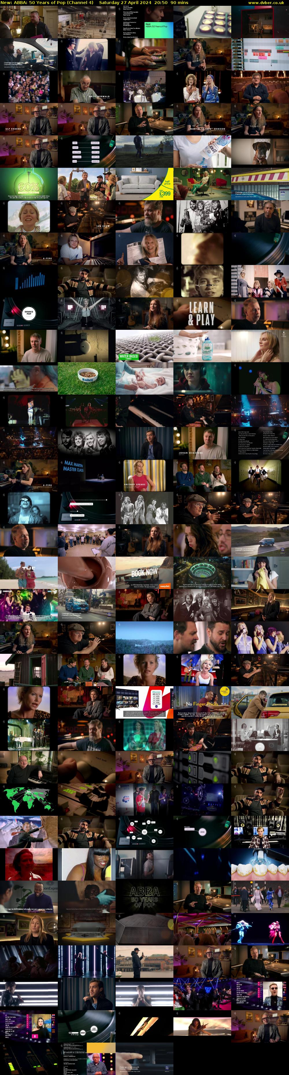 ABBA: 50 Years of Pop (Channel 4) Saturday 27 April 2024 20:50 - 22:20
