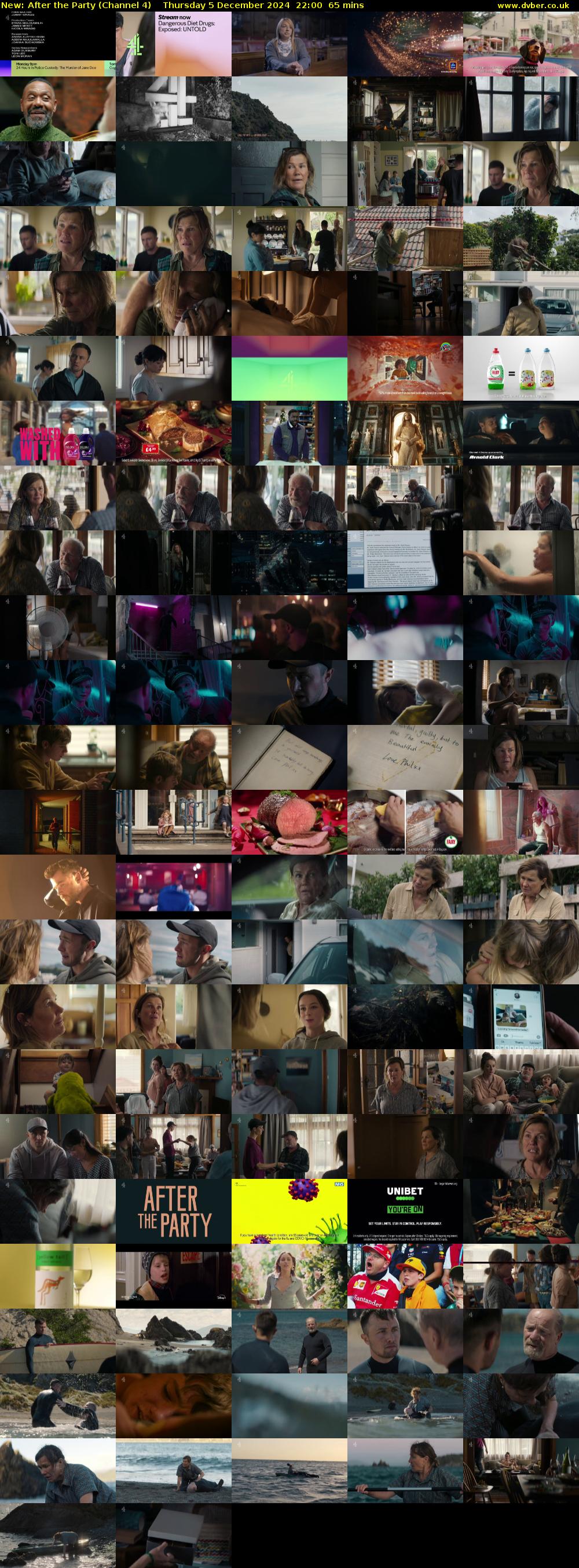 After the Party (Channel 4) Thursday 5 December 2024 22:00 - 23:05