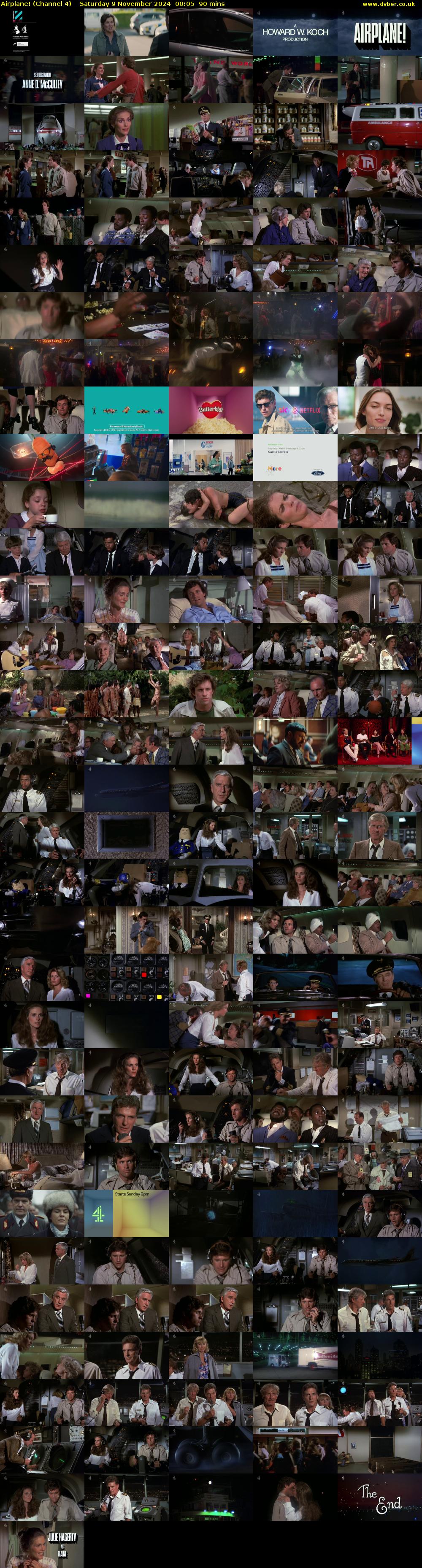 Airplane! (Channel 4) Saturday 9 November 2024 00:05 - 01:35