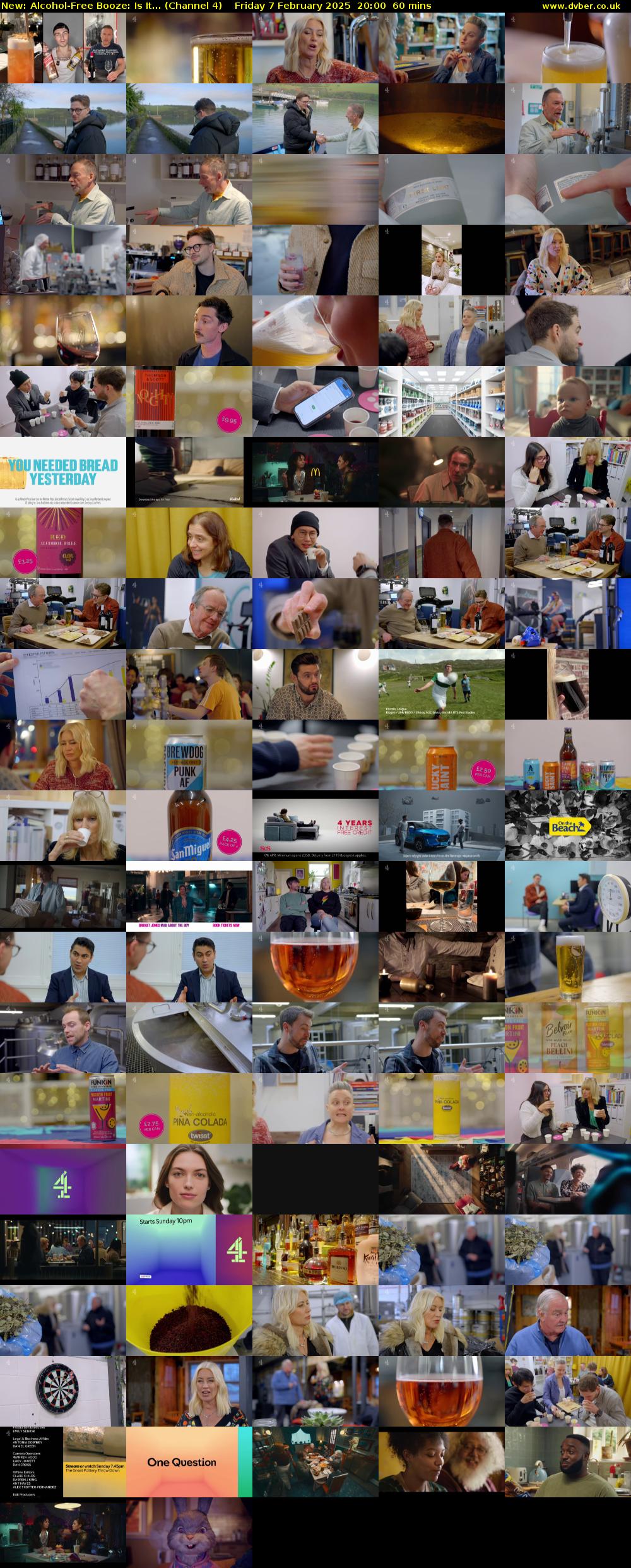 Alcohol-Free Booze: Is It... (Channel 4) Friday 7 February 2025 20:00 - 21:00