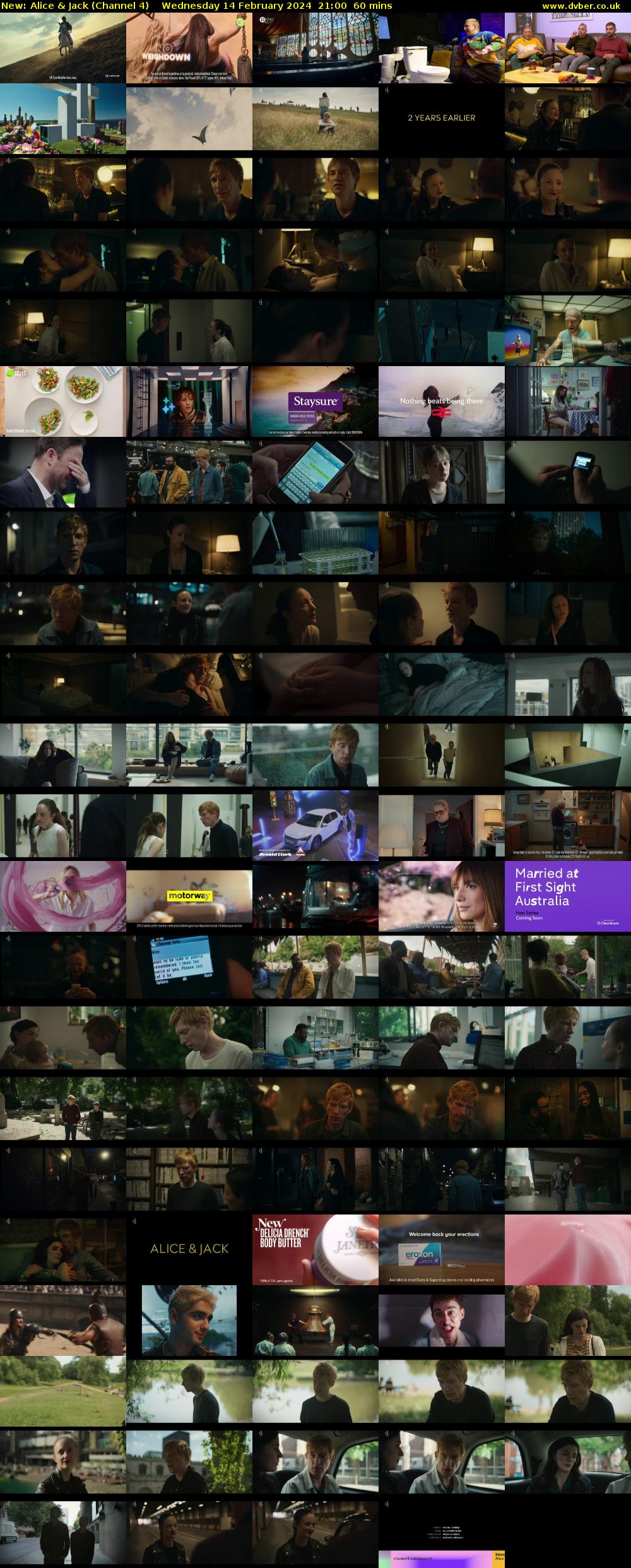 Alice & Jack (Channel 4) Wednesday 14 February 2024 21:00 - 22:00