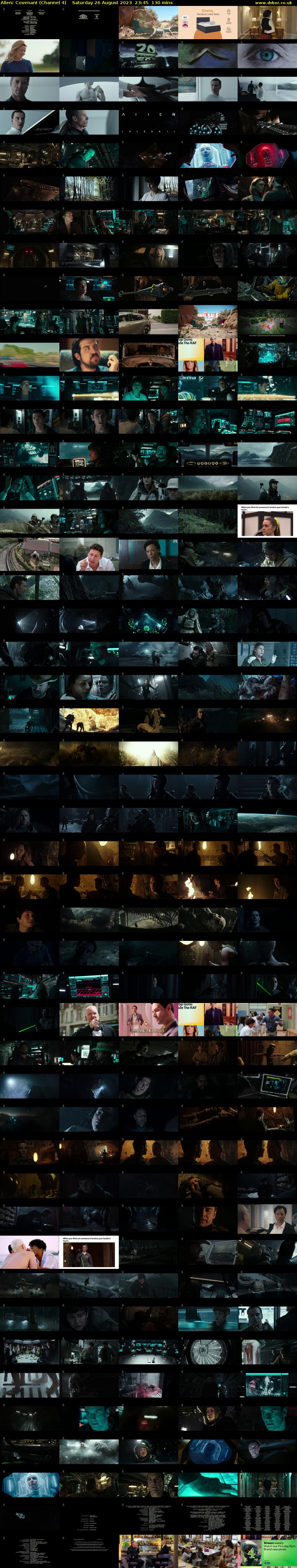 Alien: Covenant (Channel 4) Saturday 26 August 2023 23:45 - 01:55