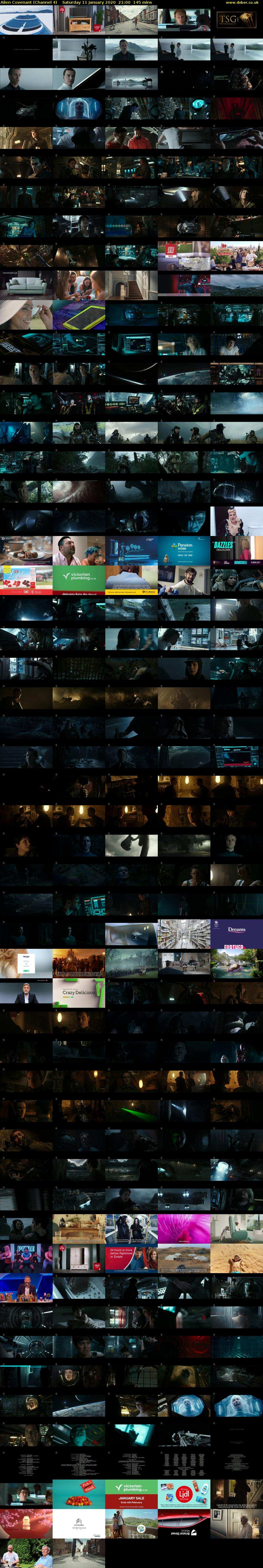 Alien Covenant (Channel 4) Saturday 11 January 2020 21:00 - 23:25