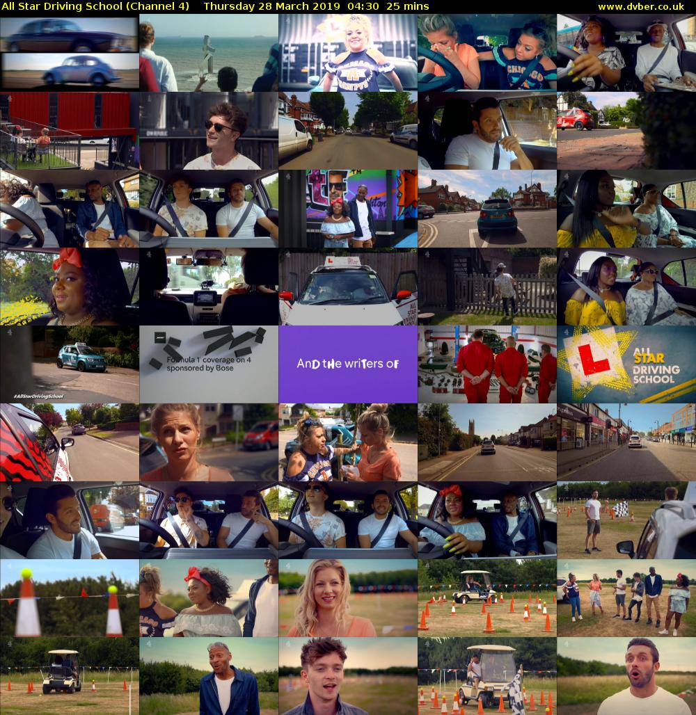 All Star Driving School (Channel 4) Thursday 28 March 2019 04:30 - 04:55