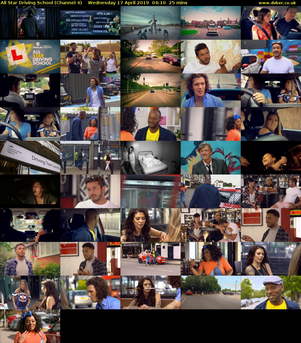 All Star Driving School (Channel 4) Wednesday 17 April 2019 04:10 - 04:35