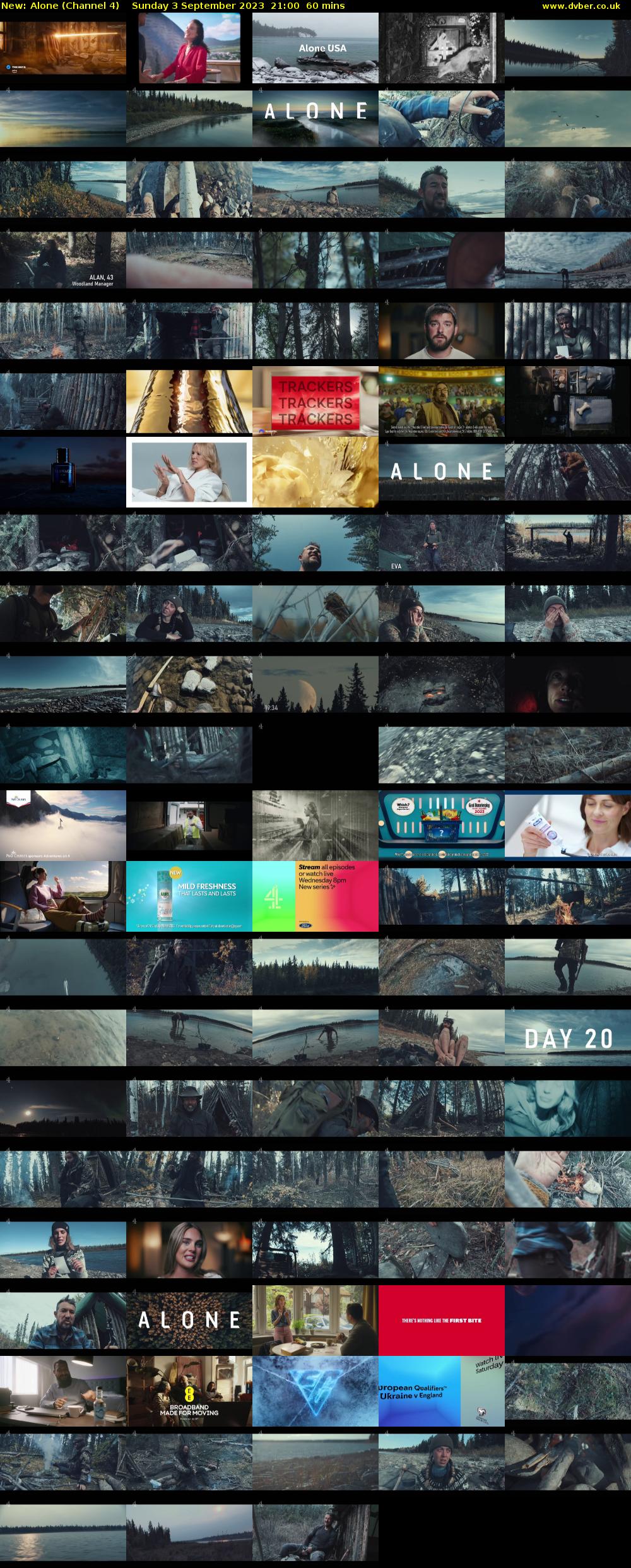 Alone (Channel 4) Sunday 3 September 2023 21:00 - 22:00