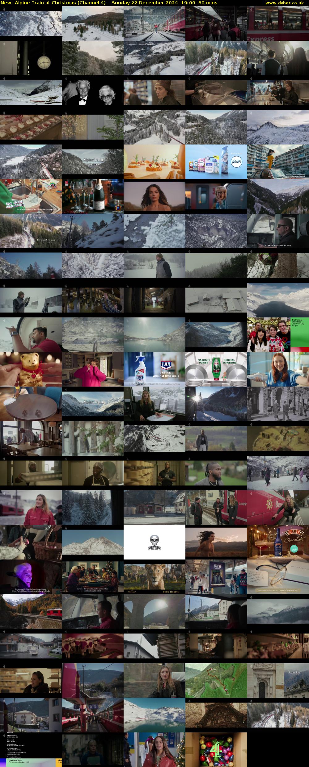 Alpine Train at Christmas (Channel 4) Sunday 22 December 2024 19:00 - 20:00